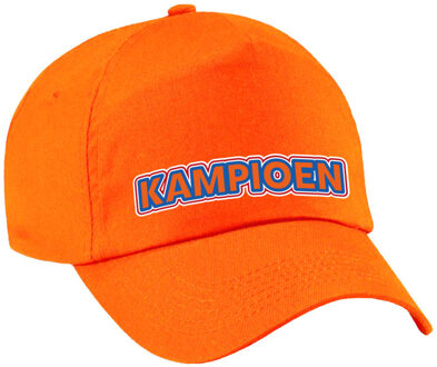 Bellatio Decorations Kampioen pet - oranje Koningsdag pet - unisex - Verkleedhoofddeksels