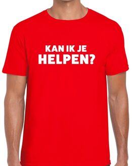 Bellatio Decorations Kan ik je helpen beurs/evenementen t-shirt rood heren 2XL