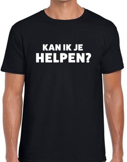 Bellatio Decorations Kan ik je helpen beurs/evenementen t-shirt zwart heren 2XL