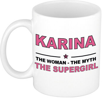 Bellatio Decorations Karina The woman, The myth the supergirl collega kado mokken/bekers 300 ml Oudroze