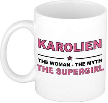 Bellatio Decorations Karolien The woman, The myth the supergirl cadeau koffie mok / thee beker 300 ml