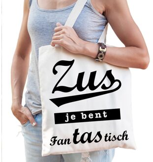 Bellatio Decorations Katoenen cadeau tasje voor een zus/zusje