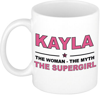 Bellatio Decorations Kayla cadeau mok - Woman Myth Supergirl - naam koffiemok - 300 ml - collega - moederdag