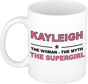 Bellatio Decorations Kayleigh cadeau mok - Woman Myth Supergirl - naam koffiemok - 300 ml - collega - moederdag