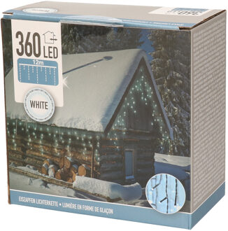 Bellatio Decorations Kerstboomverlichting - ijspegel - wit - 12 meter