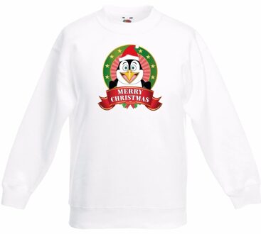 Bellatio Decorations Kerstkleding sweater voor jongens met pinguin print
