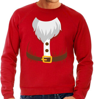 Bellatio Decorations Kerstman kostuum verkleed sweater / trui rood voor heren L - Kerst kostuums