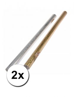 Bellatio Decorations Kerstmis kadopapier barok 2 rollen Multi