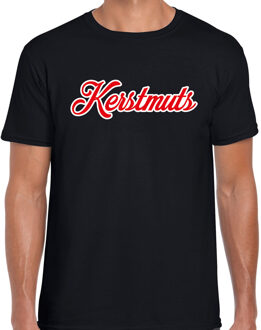 Bellatio Decorations Kerstmuts fout Kerst t-shirt zwart voor heren M
