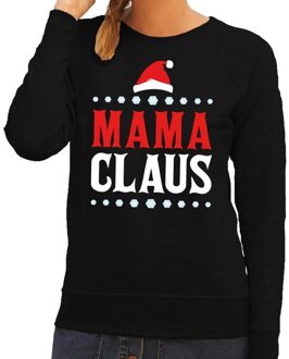 Bellatio Decorations Kersttrui / sweater voor dames - Mama Claus - zwart - Kerstfeest / party
