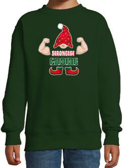 Bellatio Decorations Kersttrui/sweater voor jongens - Sterkste Gnoom - groen - Kerst kabouter