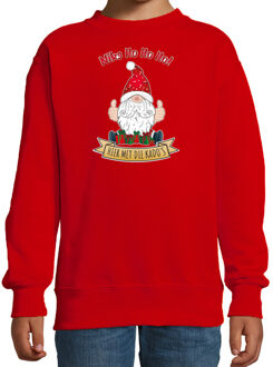 Bellatio Decorations kersttrui/sweater voor kinderen - Kado Gnoom - rood - Kerst kabouter 12-13 jaar (152/164) - kerst t