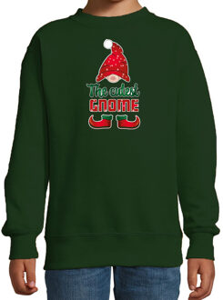 Bellatio Decorations kersttrui/sweater voor meisjes - Schattigste Gnoom - groen - Kerst kabouter 12-13 jaar (152/164)