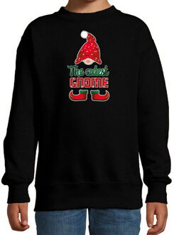 Bellatio Decorations Kersttrui/sweater voor meisjes - Schattigste Gnoom - zwart - Kerst kabouter