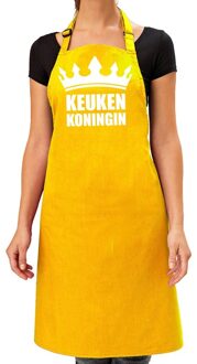 Bellatio Decorations Keuken koningin keukenschort geel voor dames