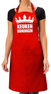Bellatio Decorations Keuken koningin keukenschort rood voor dames