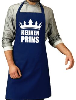 Bellatio Decorations Keuken Prins - Barbeque keukenschort - blauw - voor heren - vaderdag