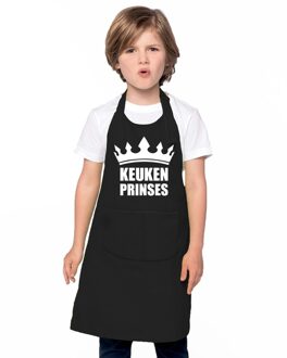 Bellatio Decorations Keukenschort Keukenprinses zwart meisjes - Feestschorten