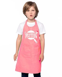 Bellatio Decorations Keukenschort Master chef roze jongens en meisjes - Feestschorten