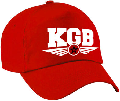 Bellatio Decorations KGB agent / politie tekst pet / baseball cap rood voor kinderen - Verkleedhoofddeksels