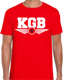 Bellatio Decorations KGB agent verkleed t-shirt rood voor heren 2XL