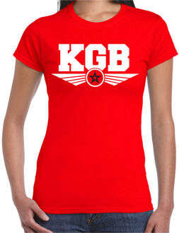 Bellatio Decorations KGB agente verkleed t-shirt rood voor dames 2XL