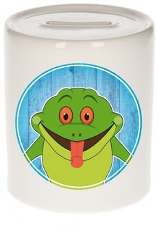Bellatio Decorations Kikker kado spaarpot voor kinderen 9 cm Multi