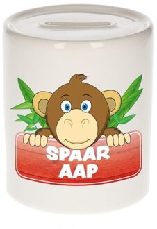 Bellatio Decorations Kinder spaarpot met apen print 9 cm - Action products