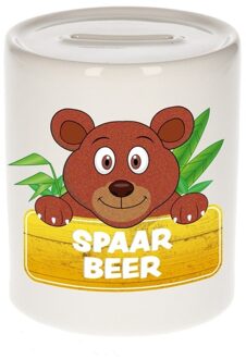Bellatio Decorations Kinder spaarpot met beren print 9 cm - Action products