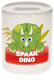 Bellatio Decorations Kinder spaarpot - met dinosaurus print thema - 8 x 9 cm