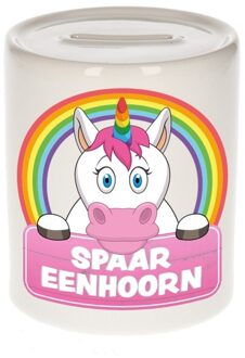 Bellatio Decorations Kinder spaarpot met eenhoorn print 9 cm - Action products