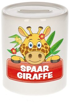 Bellatio Decorations Kinder spaarpot met giraffe print 9 cm - Action products