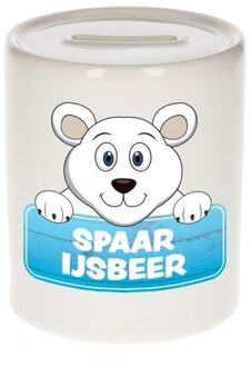 Bellatio Decorations Kinder spaarpot met ijsberen print 9 cm - Action products