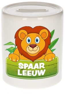 Bellatio Decorations Kinder spaarpot met leeuwen print 9 cm - Action products