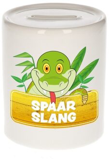 Bellatio Decorations Kinder spaarpot met slangen print 9 cm - Action products