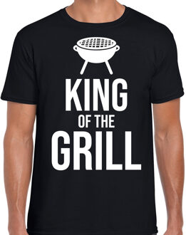 Bellatio Decorations King of the grill bbq / barbecue cadeau t-shirt zwart voor heren