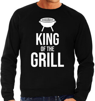 Bellatio Decorations King of the grill bbq / barbecue sweater zwart - cadeau trui voor heren - verjaardag/Vaderdag kado 2XL