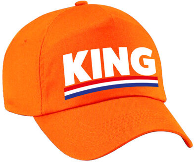 Bellatio Decorations King pet / cap oranje - Koningsdag/ EK/ WK - Holland supporter petje / baseball cap - Verkleedhoofddeksels