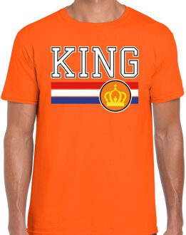 Bellatio Decorations King t-shirt oranje voor heren - Koningsdag shirts 2XL