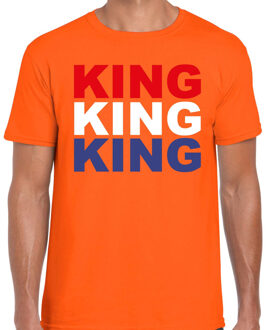 Bellatio Decorations King t-shirt oranje voor heren - Koningsdag shirts