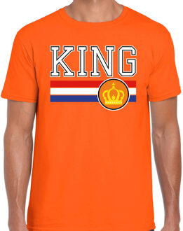 Bellatio Decorations King t-shirt oranje voor heren - Koningsdag shirts
