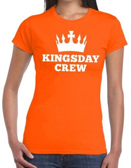 Bellatio Decorations Kingsday crew t-shirt oranje dames XS - Feestshirts