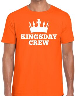 Bellatio Decorations Kingsday crew t-shirt oranje heren 2XL - Feestshirts