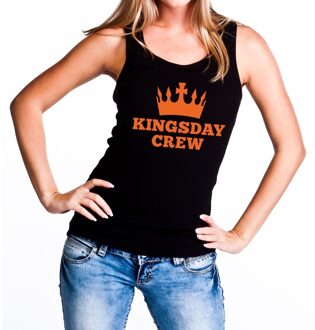 Bellatio Decorations Kingsday crew tanktop / mouwloos shirt zwart dames L - Feestshirts