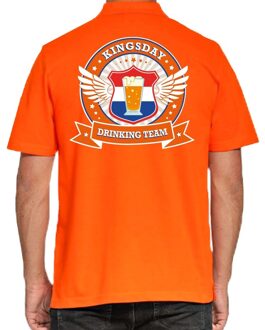 Bellatio Decorations Kingsday Drinking Team poloshirt oranje voor heren