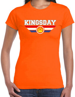 Bellatio Decorations Kingsday t-shirt oranje voor dames - Koningsdag shirts 2XL