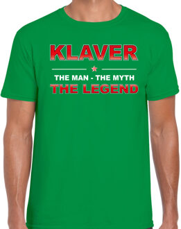 Bellatio Decorations Klaver naam t-shirt the man / the myth / the legend groen voor heren 2XL