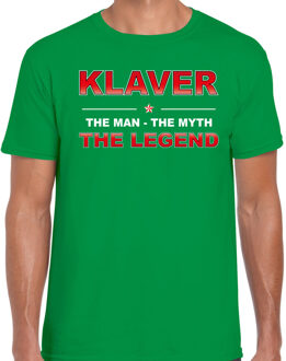 Bellatio Decorations Klaver naam t-shirt the man / the myth / the legend groen voor heren