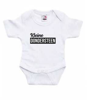 Bellatio Decorations Kleine dondersteen cadeau baby rompertje wit jongen/meisje 56 (1-2 maanden)