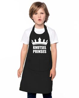 Bellatio Decorations Knutselprinses kliederschort zwart meisjes